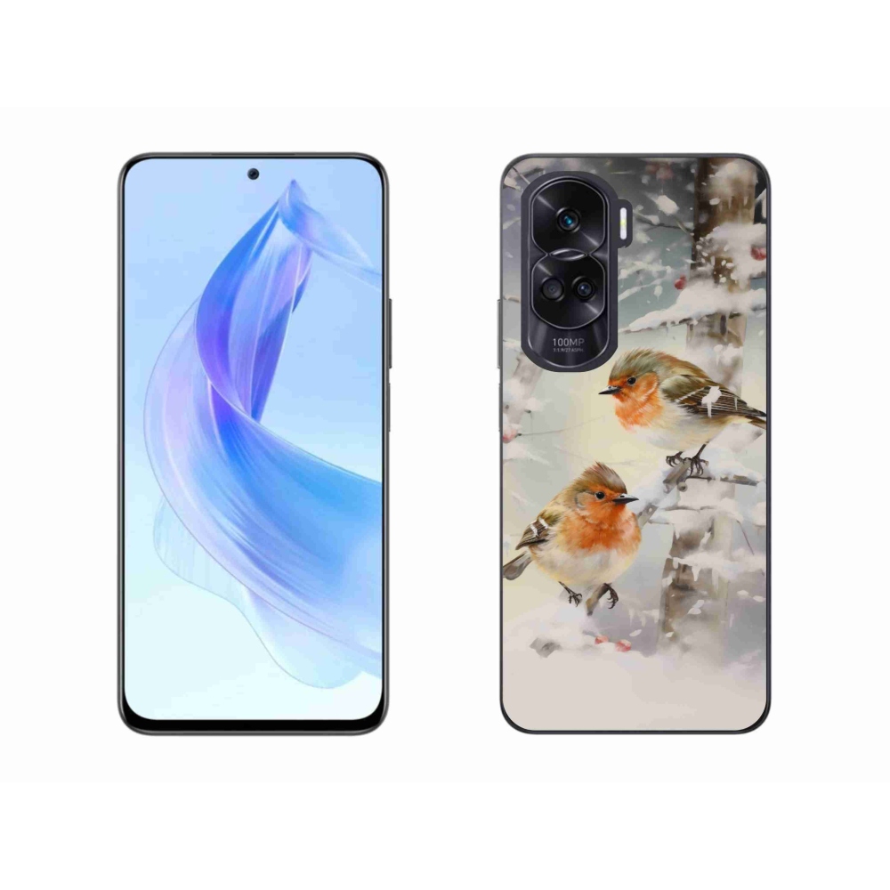 Gél borítás mmCase a Honor 90 Lite számára - madarak télen