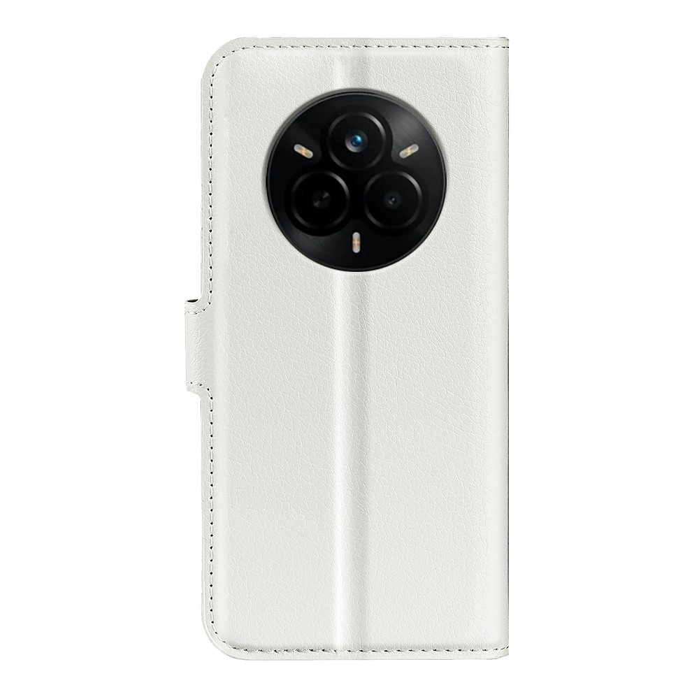 Litchi könyvtáska a Realme 14 Pro 5G készülékhez - fehér