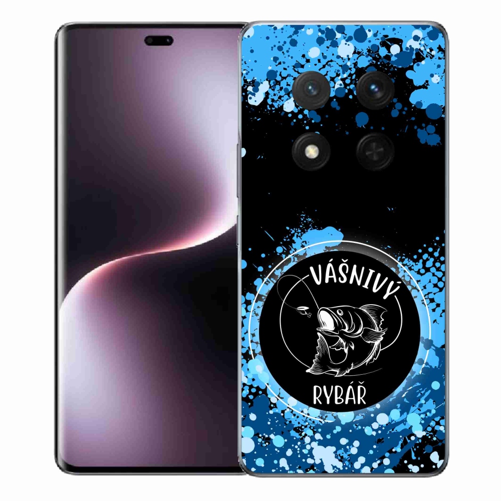 Gél borító mmCase a Honor Magic 7 Lite 5G számára - szenvedélyes halász fekete háttérrel