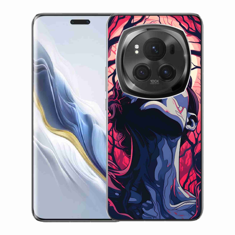 Gél borítás mmCase a Honor Magic 6 Pro 5G készülékhez - absztrakt arc
