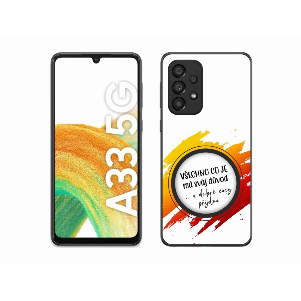 Gél borító mmCase Samsung Galaxy A33 5G - idézet 3 fehér háttér