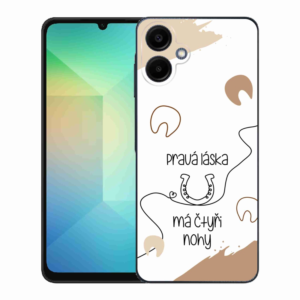 Gél borítás mmCase Samsung Galaxy A06 4G - ló motívum fehér háttérrel