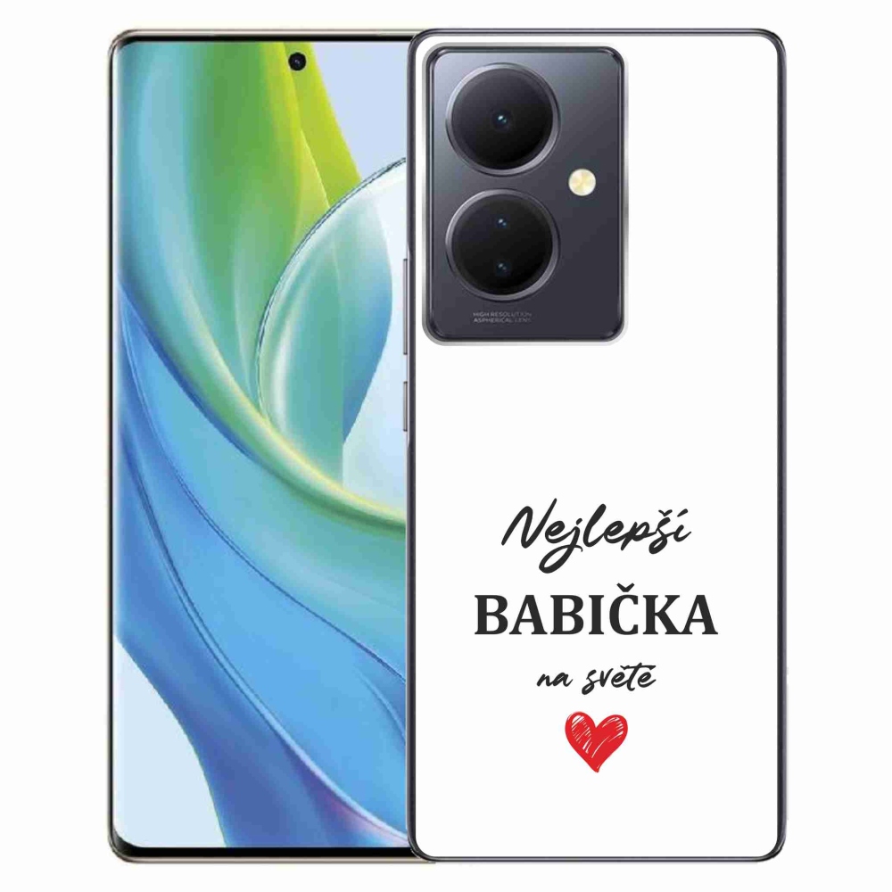 Gél borítás mmCase a Vivo V29 Lite 5G-n - Legjobb nagyi 1 fehér háttér