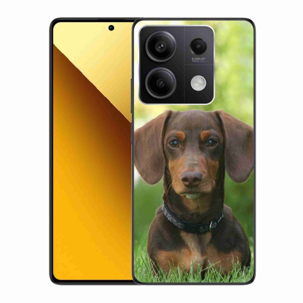 Gél tok mmCase a Xiaomi Redmi Note 13 5G-hez - barna tacskó