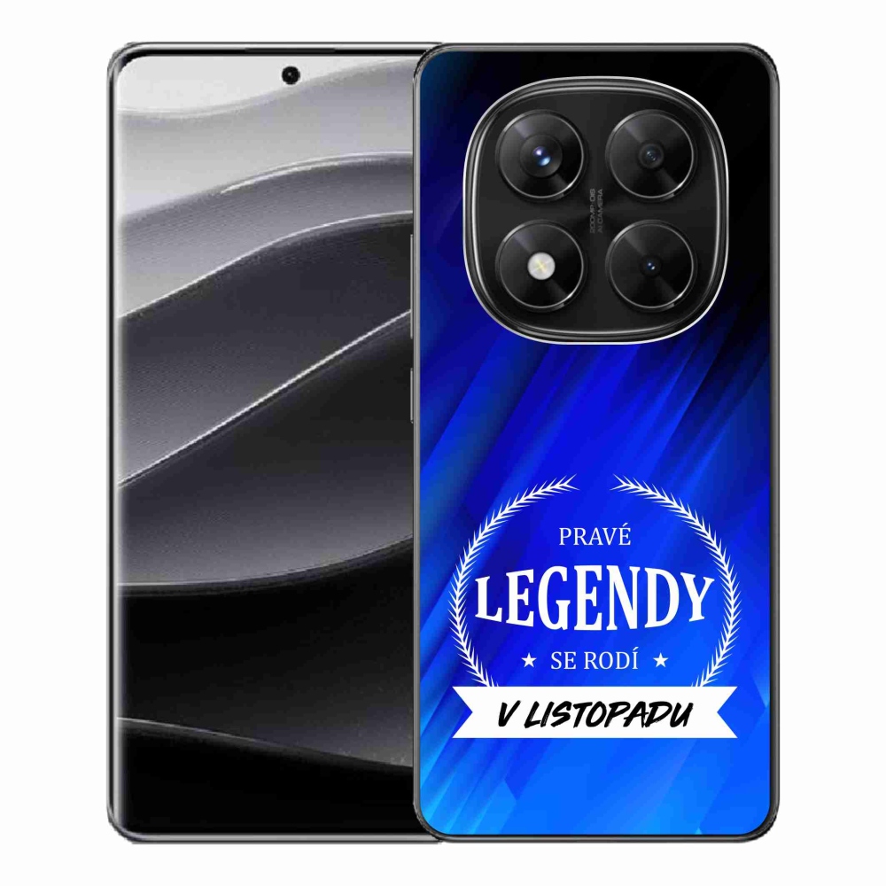 Zselés borítás mmCase a Xiaomi Redmi Note 14 Pro 5G/Poco X7 5G számára - Legendák novemberi kék háttérrel