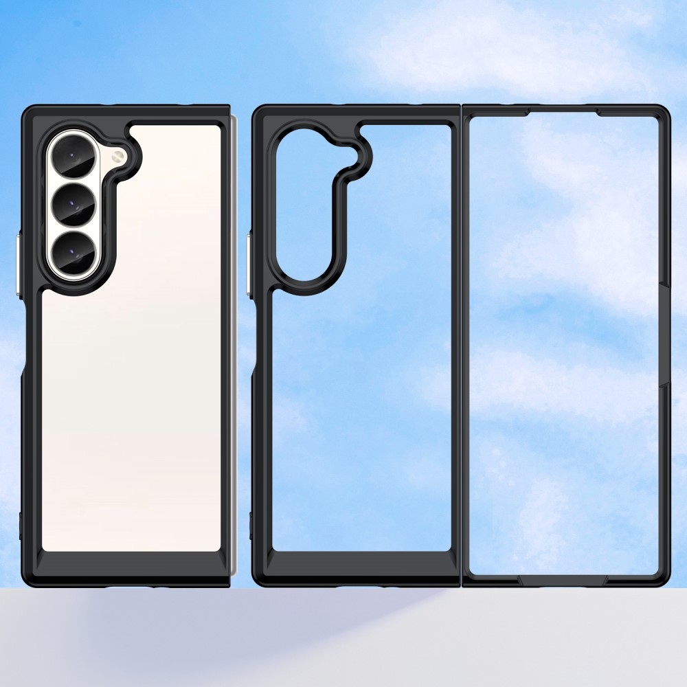 Gél tok fix hátlappal Samsung Galaxy Z Fold6 5G készülékhez - fekete