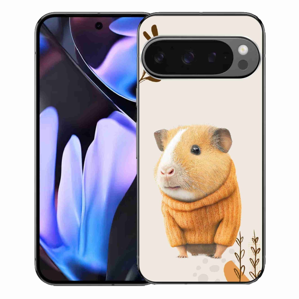 Gél borítás mmCase a Google Pixel 9 Pro XL számára - tengerimalac pulóverben