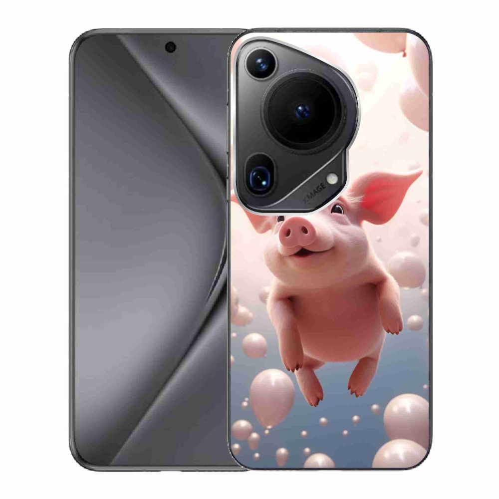 Gél borító mmCase a Huawei Pura 70 Ultra - malacka lufikkal