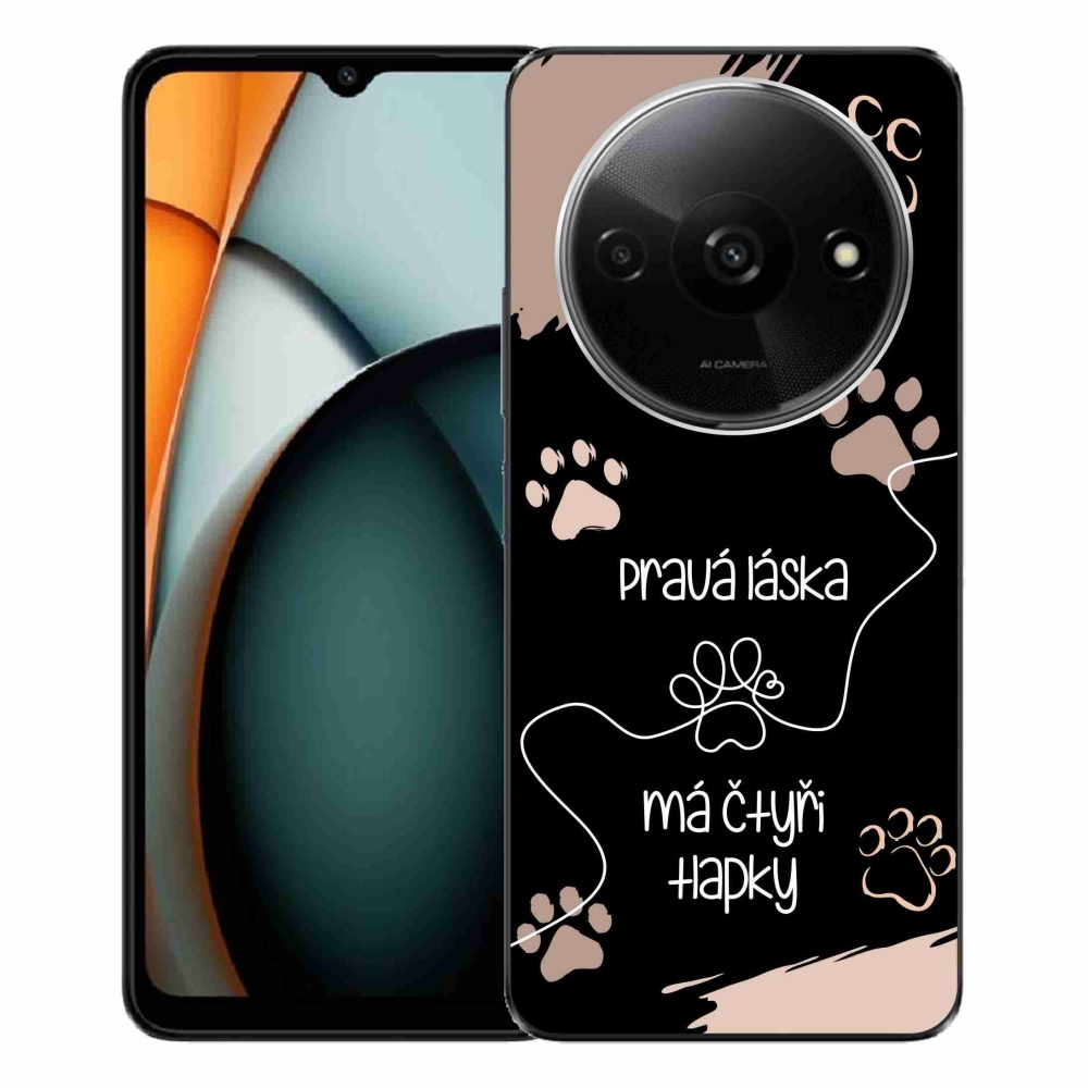 Gél borítás mmCase a Xiaomi Redmi A3-hoz - kutya motívum 1 fekete háttér