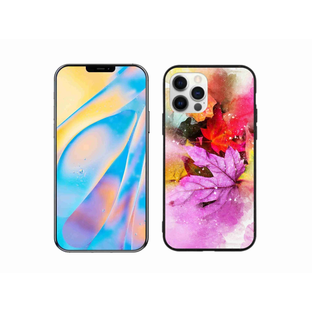 Zselés borítás mmCase iPhone 12 készülékhez - színes levelek