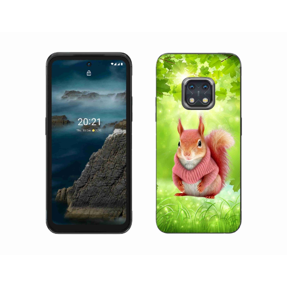 Zselés borítás mmCase a Nokia XR20 készülékhez - mókus pulóverben