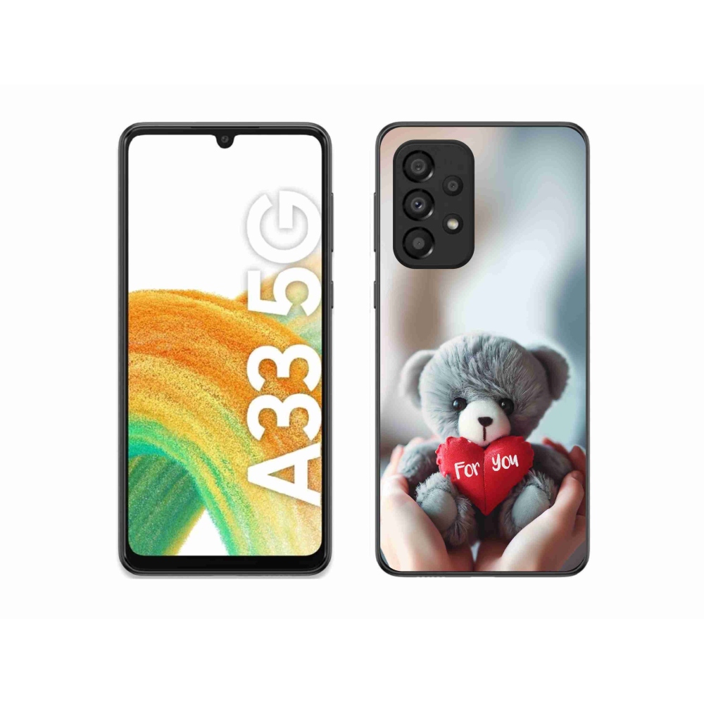 Gél borítás mmCase Samsung Galaxy A33 5G - mackó a szerelmesek számára