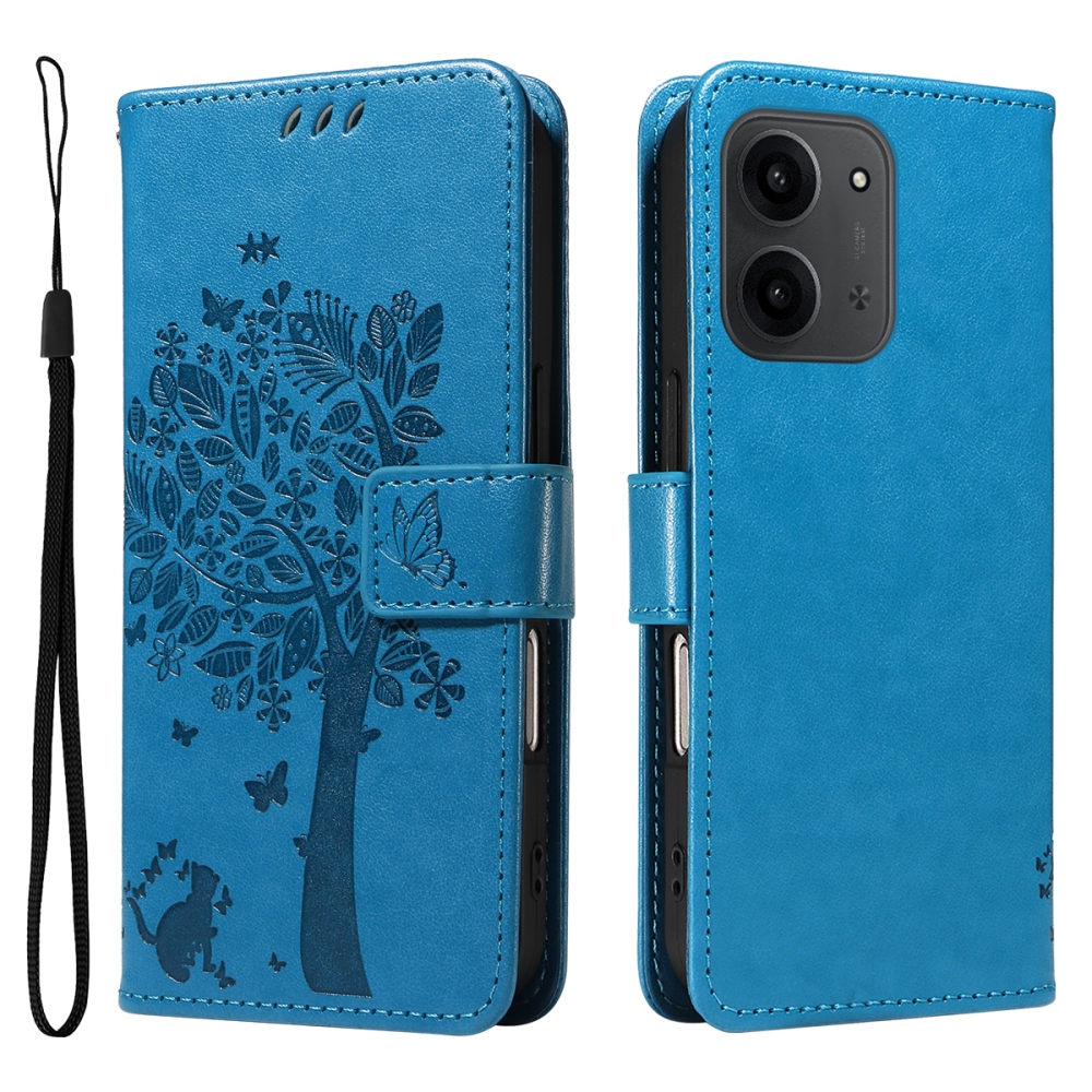 Fák könyve tok Xiaomi Redmi 15C 4G/5G (173mm) - kék