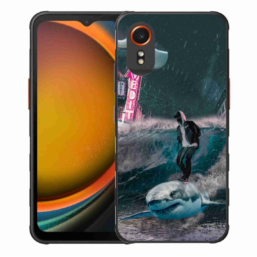 Zselés borítás mmCase Samsung Galaxy Xcover 7 - cápa számára