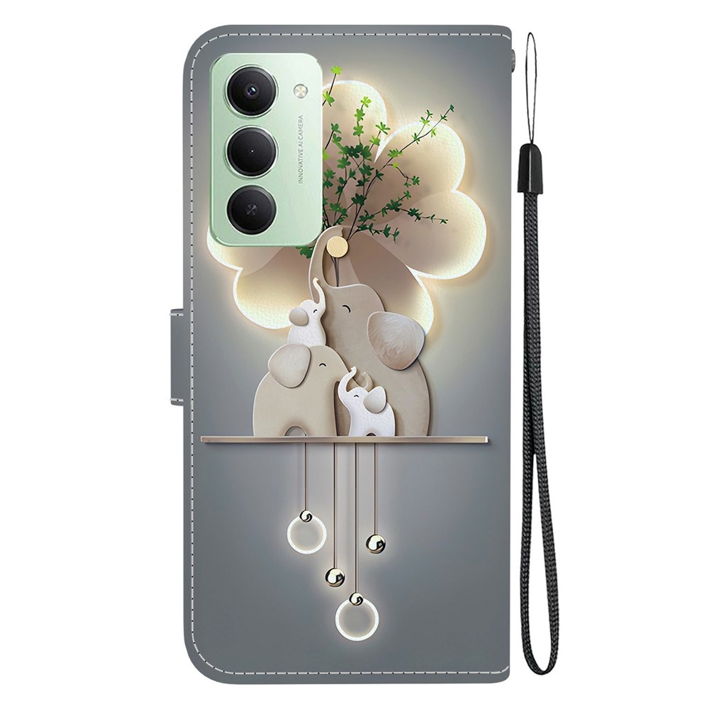 Sokoldalú könyvtáska Xiaomi Redmi 15 4G (171mm) - elefántokhoz
