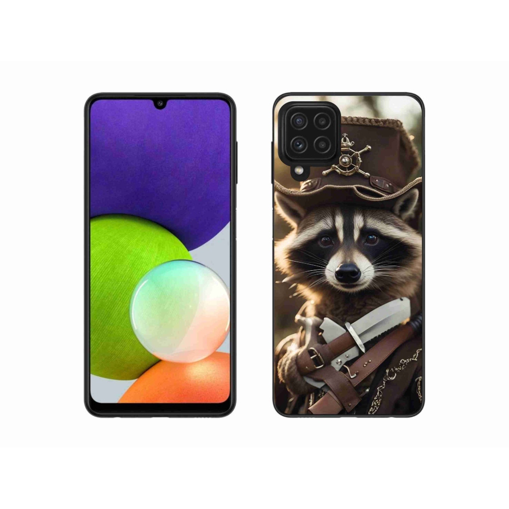 Zselés borítás mmCase Samsung Galaxy A22 4G - mosómedve egyenruhában