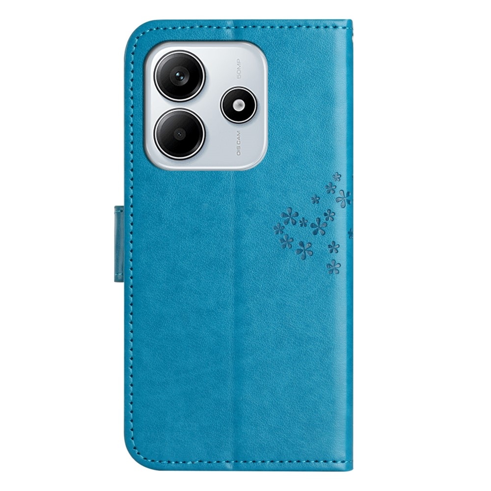 Fa könyv tok a Xiaomi Redmi Note 14 5G-hez - kék
