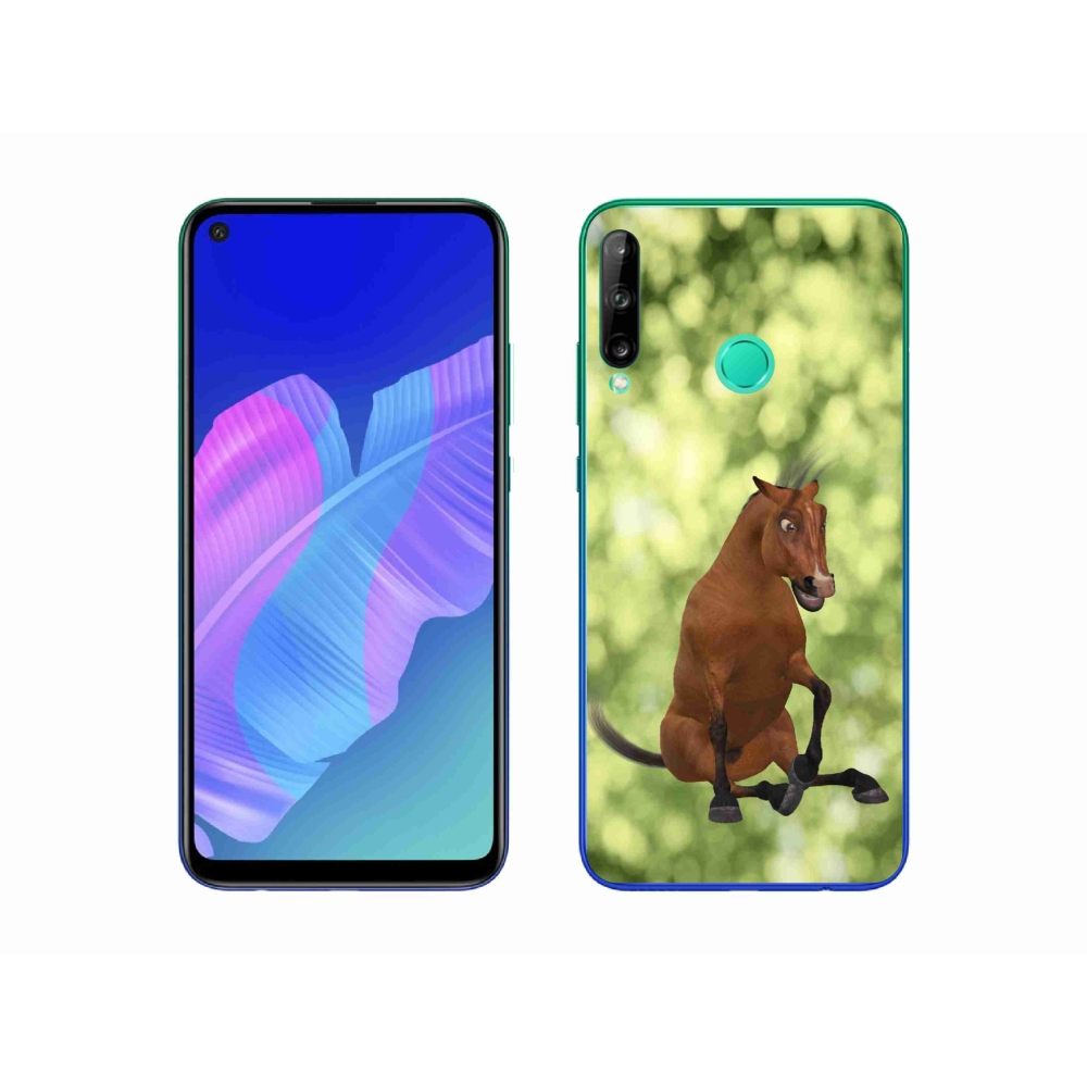 Zselés borító mmCase a Huawei P40 Lite E - barna rajzfilm ló 1