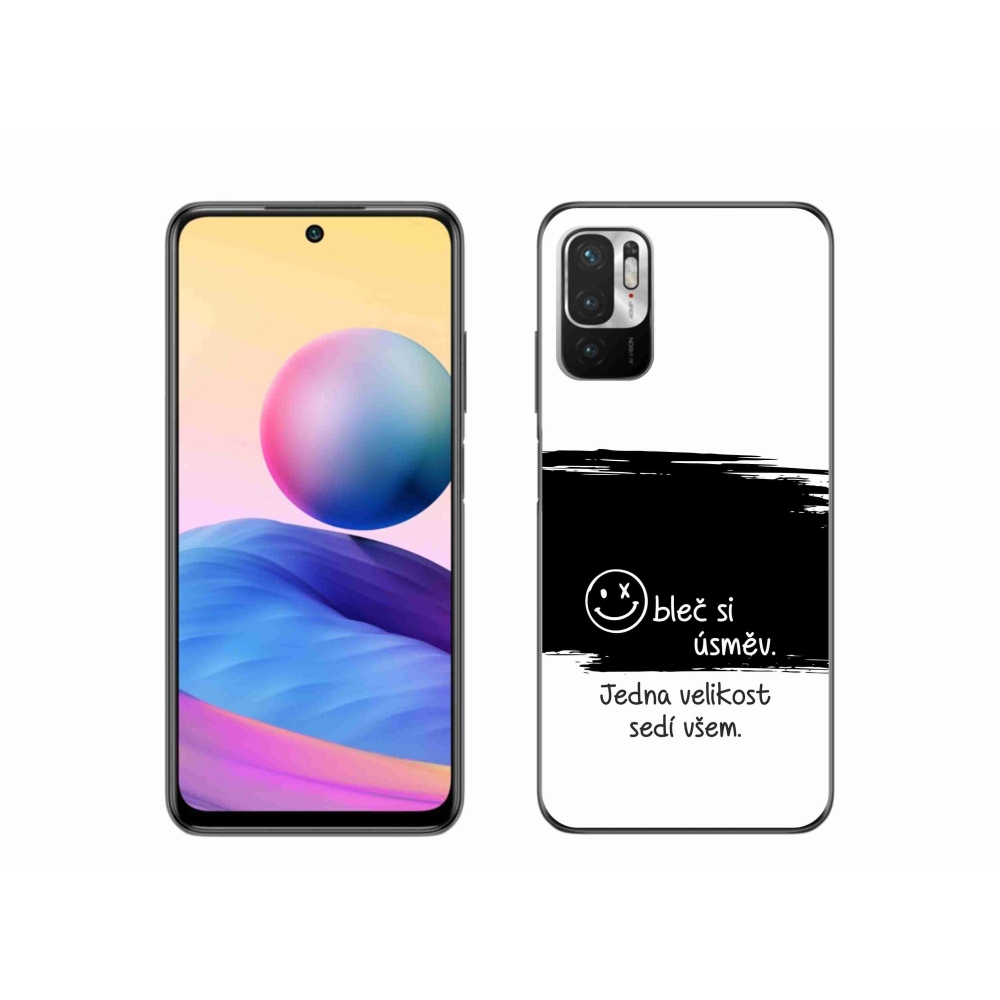 Gél borító mmCase a Xiaomi Poco M3 Pro/5G számára - vicces szöveg 8 fekete és fehér háttérrel