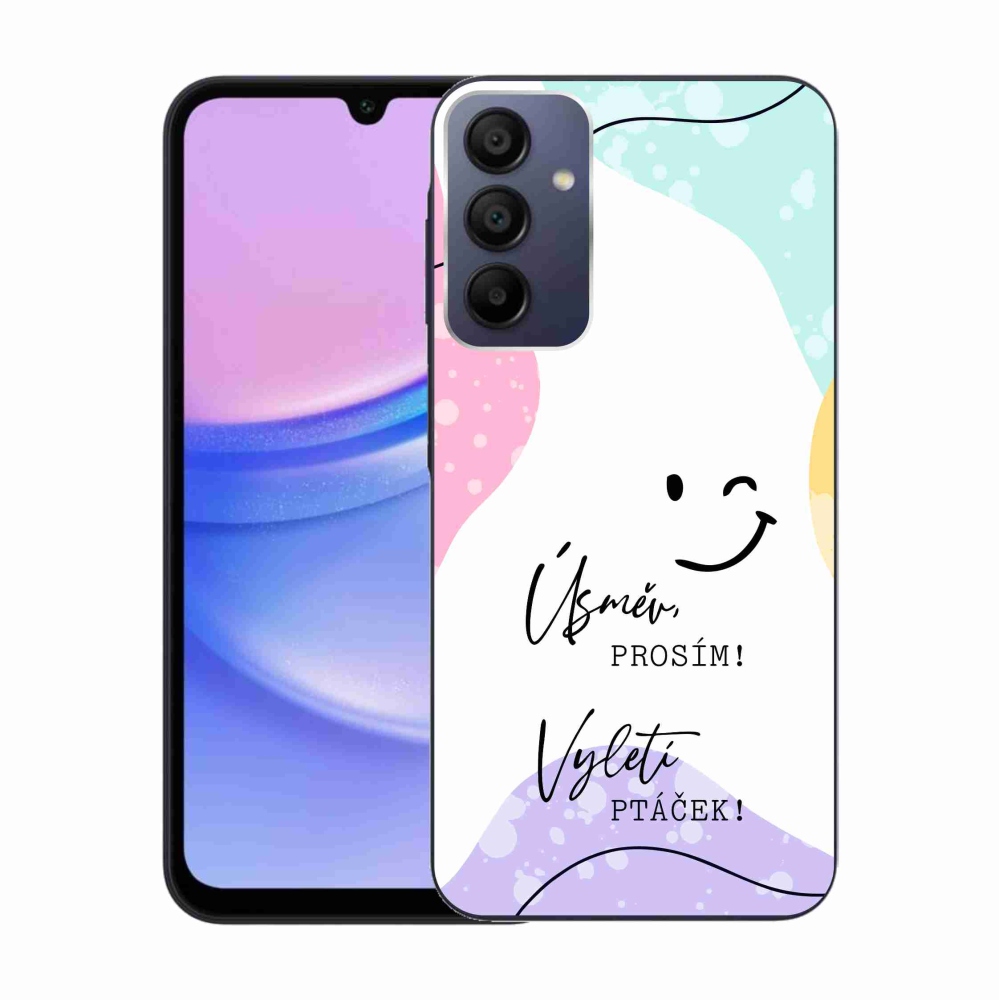 Gél borító mmCase Samsung Galaxy A15 4G/5G - vicces szöveg 4 fehér háttérrel
