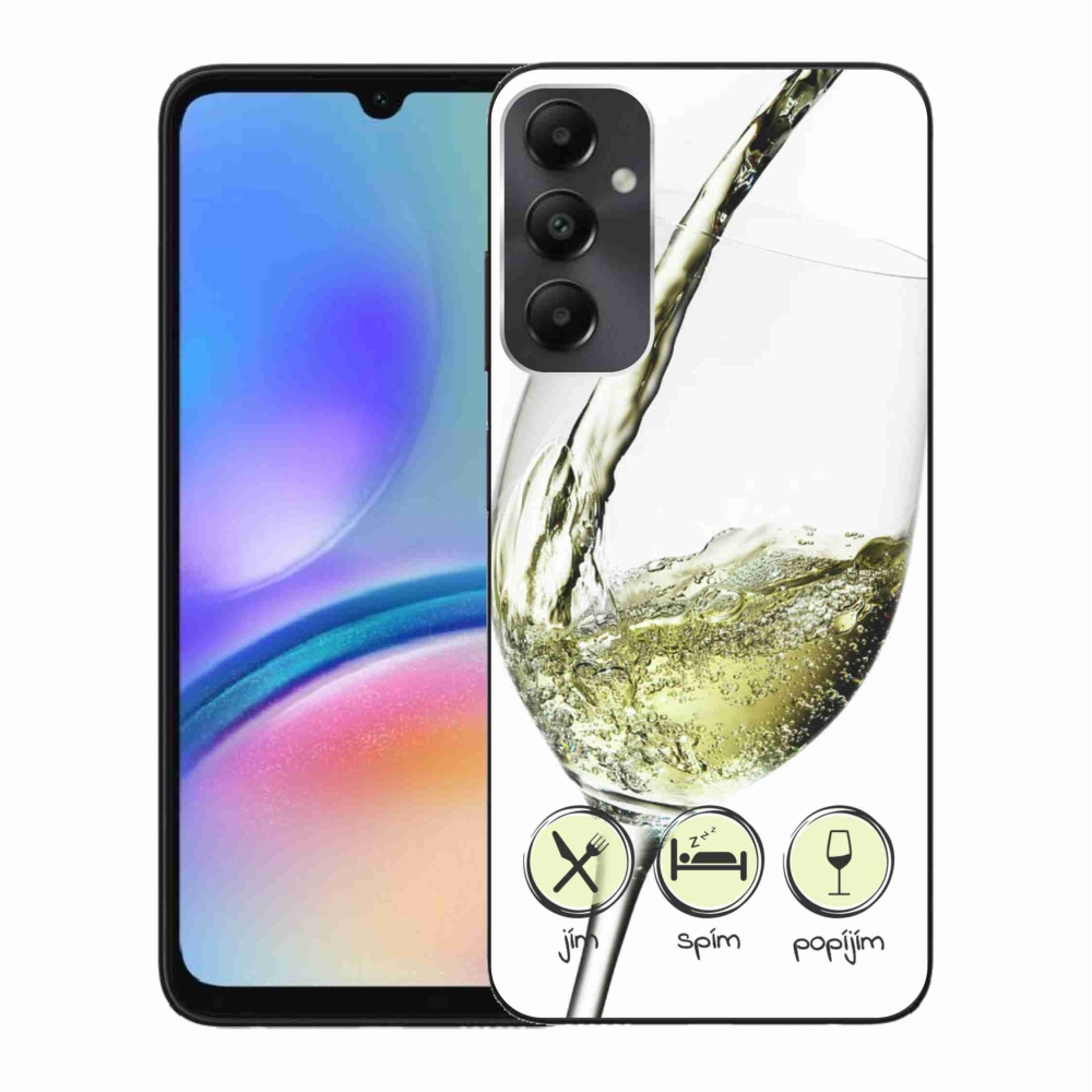 Gél tok mmCase Samsung Galaxy A05s készülékhez - borospohár fehér