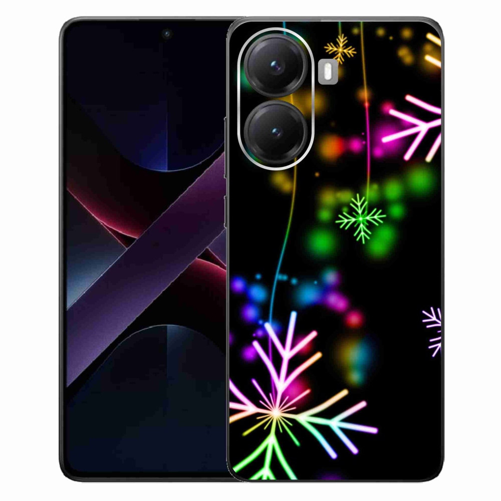 Gél borítás mmCase a Xiaomi Poco X7 Pro 5G számára - színes pelyhekkel