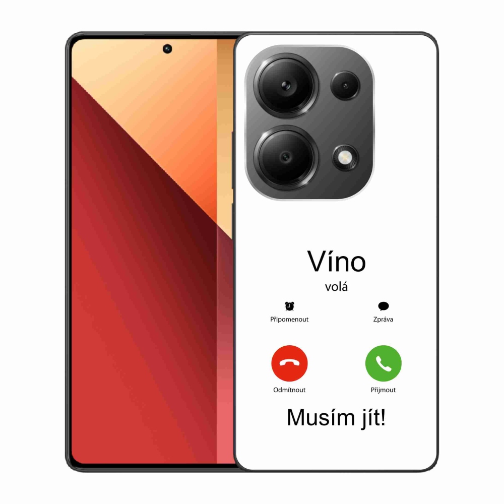 Gél borítás mmCase a Xiaomi Redmi Note 13 Pro 4G/Poco M6 Pro - bor hívja fehér háttérrel