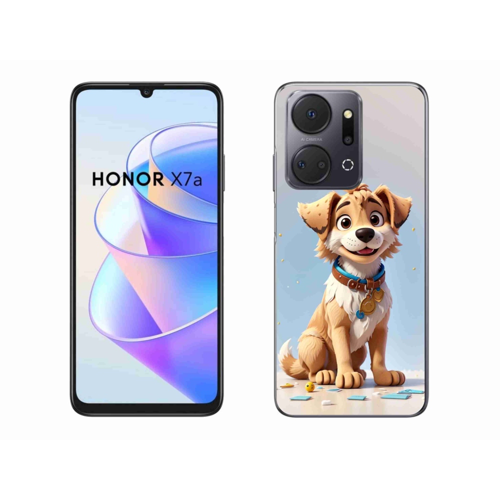 Zselés borítás mmCase a Honor X7a számára - rajzfilm kiskutya