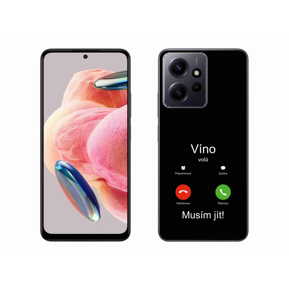 Gél borítás mmCase a Xiaomi Redmi Note 12 4G - bor hívások fekete háttérrel