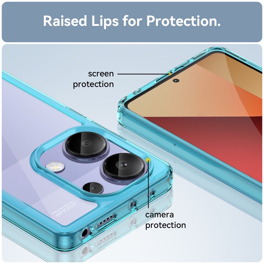 Gél tok rögzített hátlappal Xiaomi Redmi Note 13 Pro 4G/Poco M6 Pro - világoskék színű