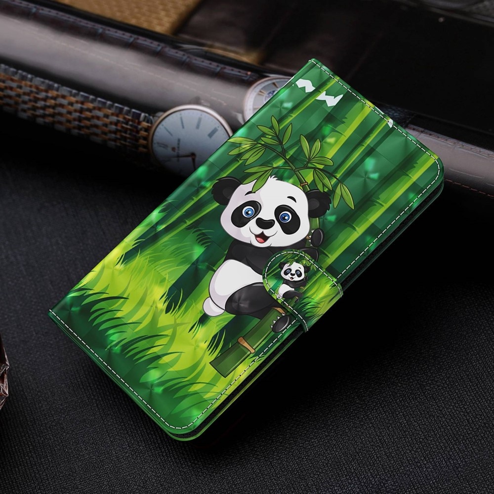 Nyomtatott könyv tok a Xiaomi Redmi Note 13-hoz - panda a bambuszon