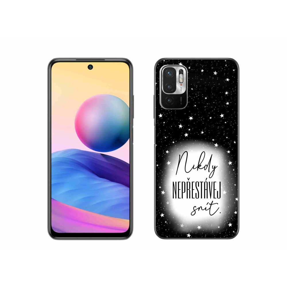 Gél borítás mmCase a Xiaomi Poco M3 Pro/5G számára - idézet 1 fehér és fekete háttérrel