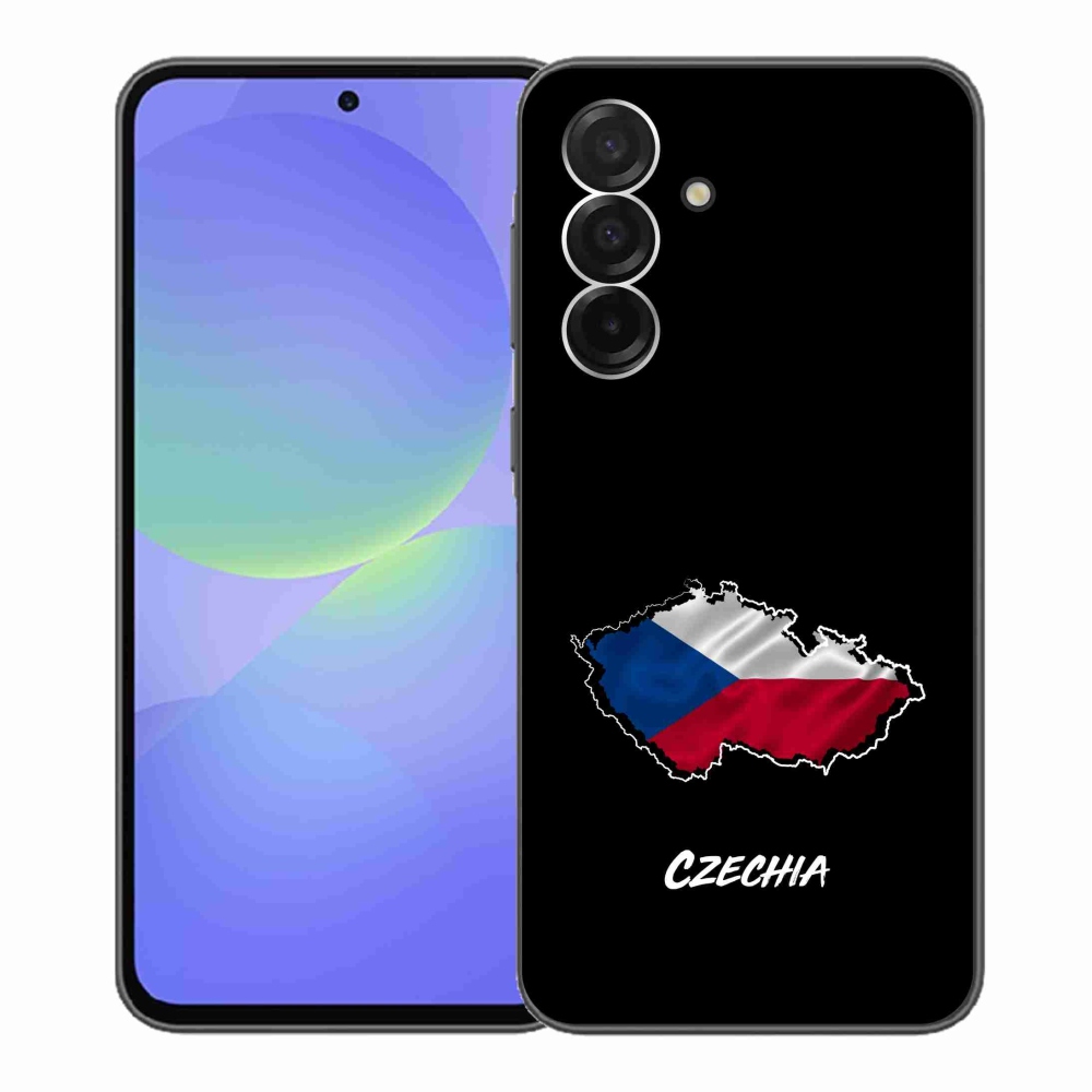 Gél védőhuzat mmCase Samsung Galaxy A36 5G - Csehország fekete háttérrel