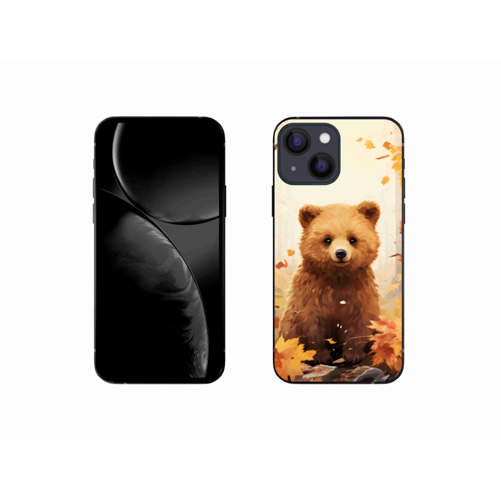 Zselés borítás mmCase iPhone 13 mini készülékhez - medve az erdőben