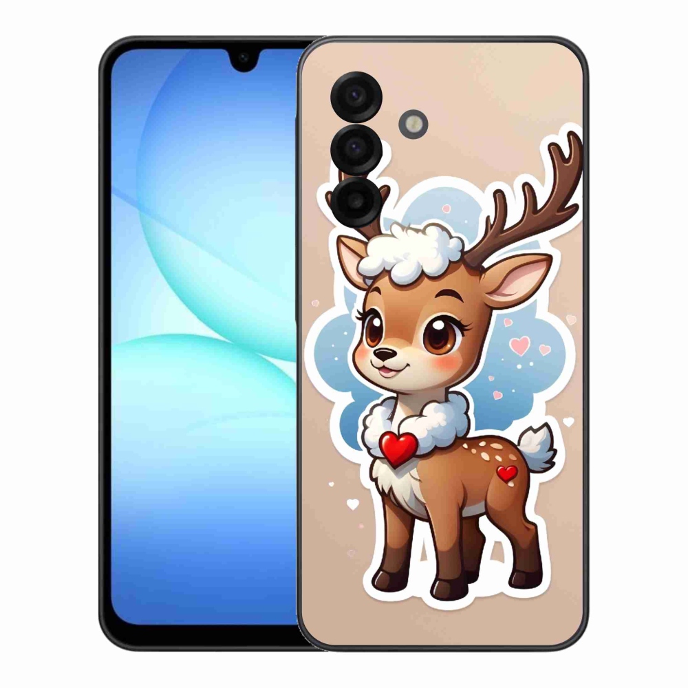 Zselés borítás mmCase Samsung Galaxy A17 5G - rajzfilm rénszarvashoz