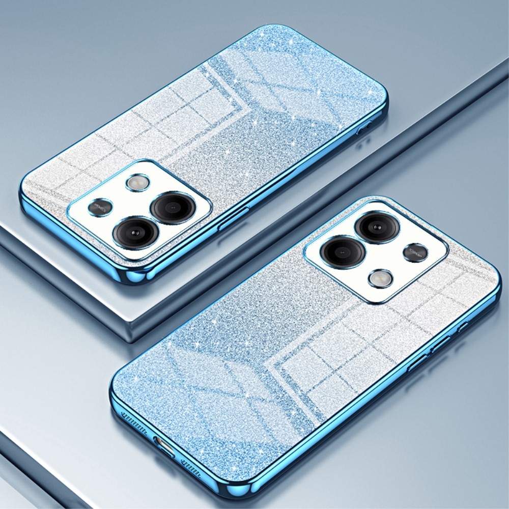Vágott zselés csillogó tok a Xiaomi Redmi Note 13 5G-hez - kék
