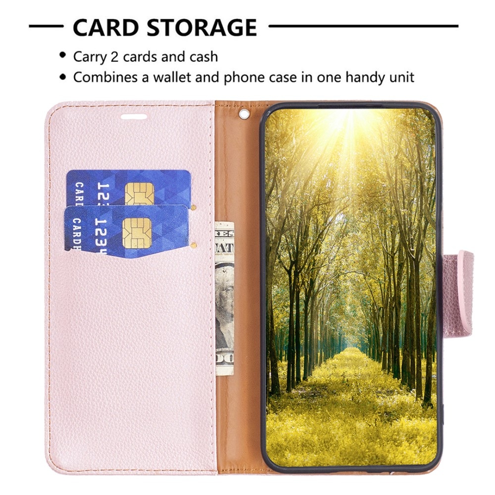 Könyvtáska tok Xiaomi Redmi Note 13 Pro+ 5G - rózsa arany