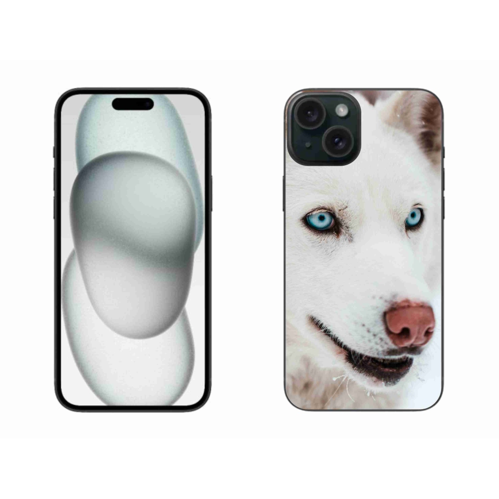 Gél tok mmCase iPhone 15 Plus készülékhez - kutyaszemmel nézve