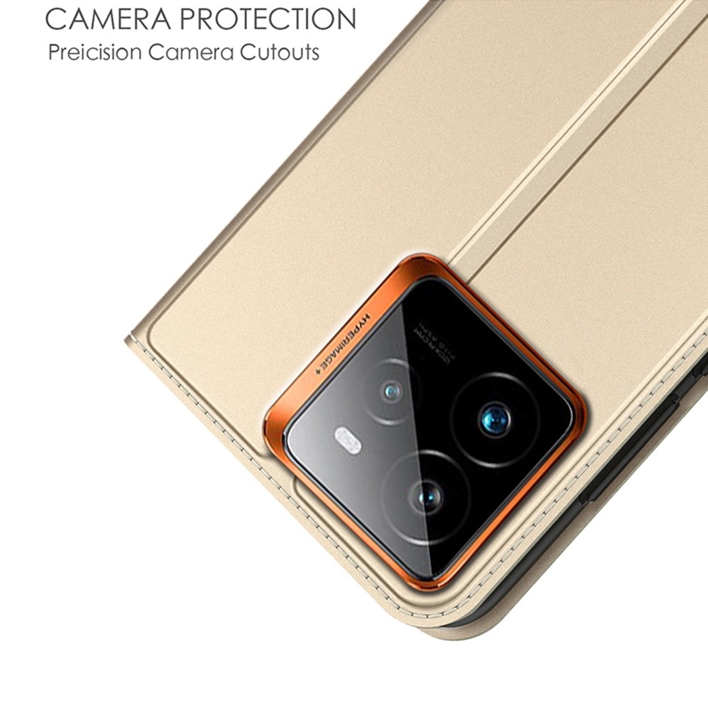 DUX könyv tok a Realme GT 7 Pro 5G készülékhez - arany színben