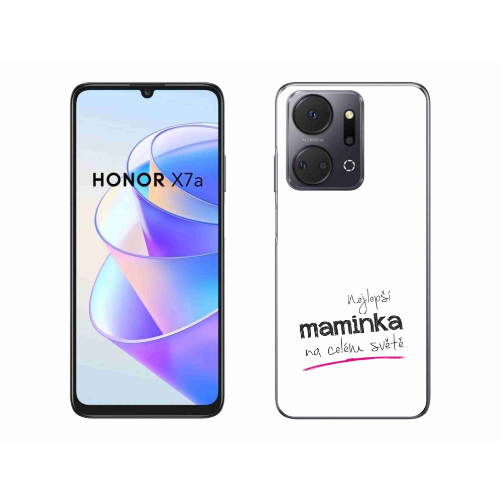 Gél borító mmCase a Honor X7a számára - legjobb anya 4 fehér háttérrel