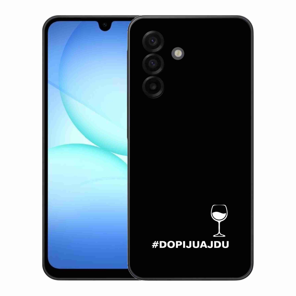 Gél borítás mmCase Samsung Galaxy A17 4G/5G - bor motívum fekete háttérrel