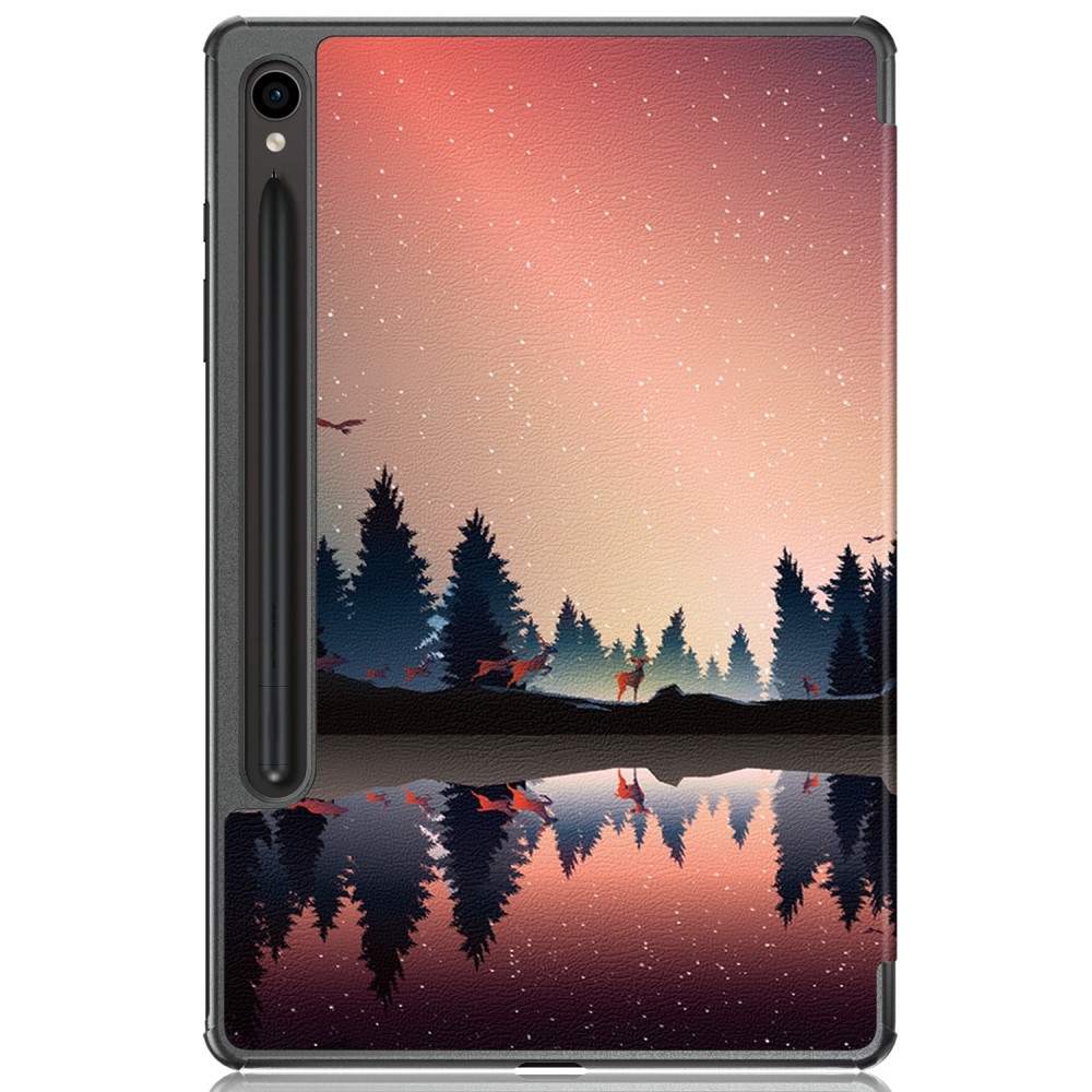 Nyomtatás intelligens záró tok Samsung Galaxy Tab S9/Tab S10 - erdei színű