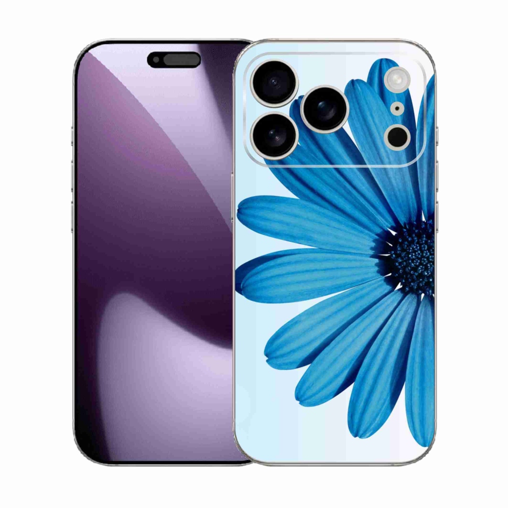 Zselés borítás mmCase iPhone 17 Pro készülékhez - kék margaréta