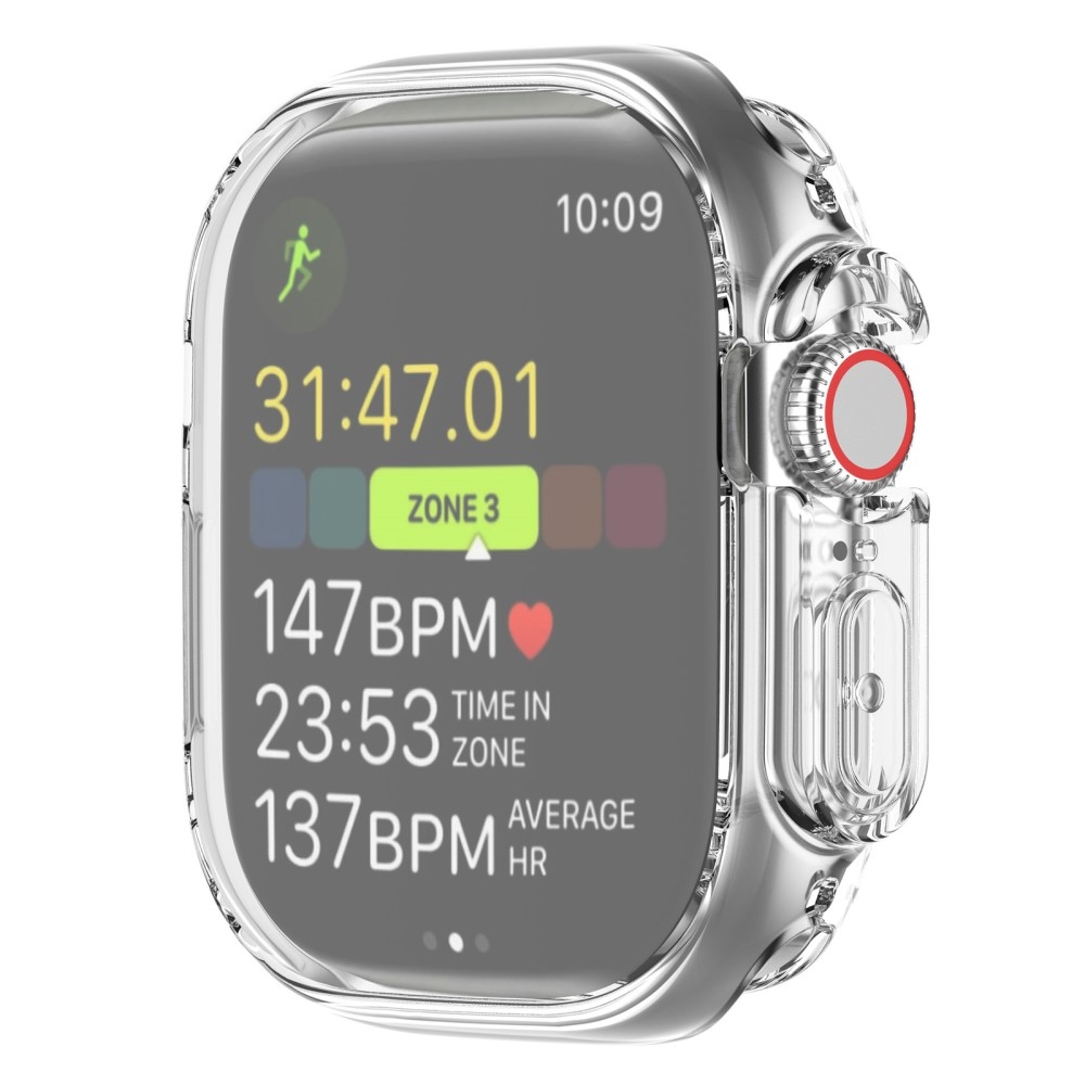 Puha, felpattintható gél védőtok Apple Watch Ultra/Ultra 2 49 mm-es órához - átlátszó
