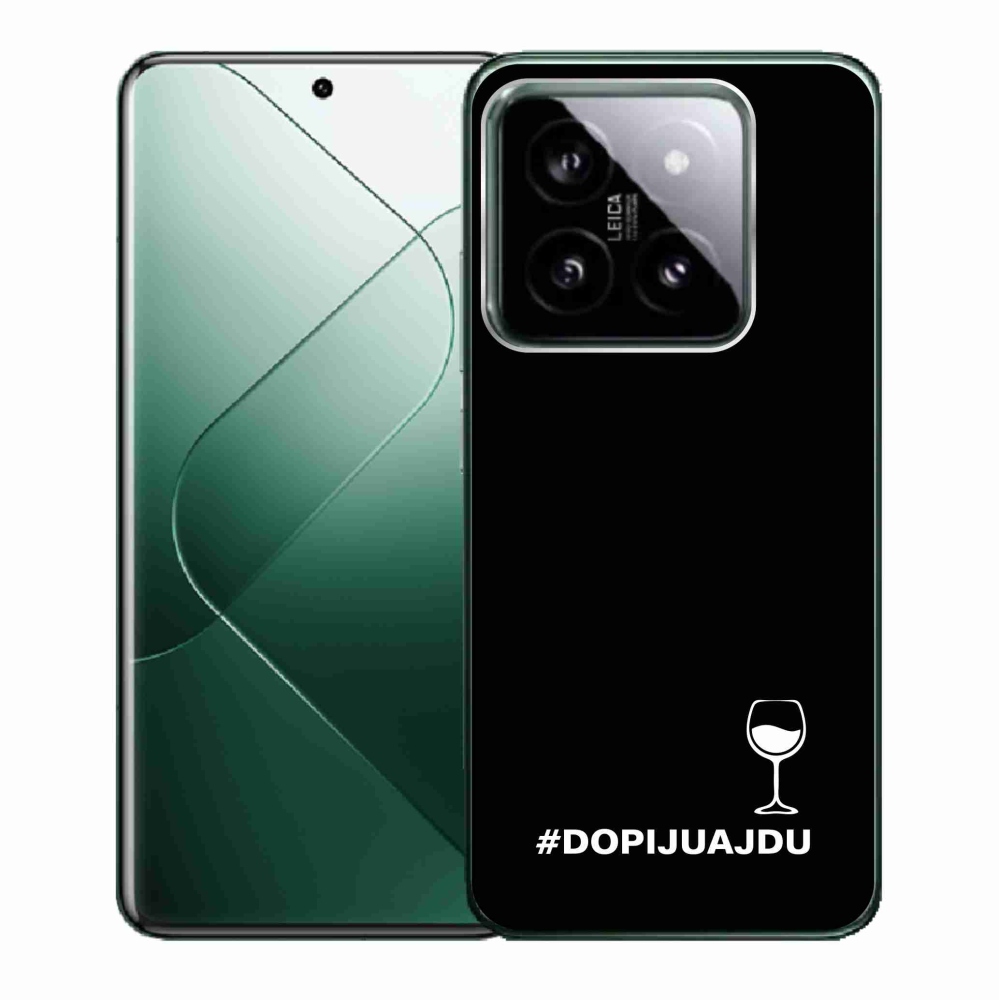 Gél borító mmCase a Xiaomi 14 - bor motívum fekete háttérrel