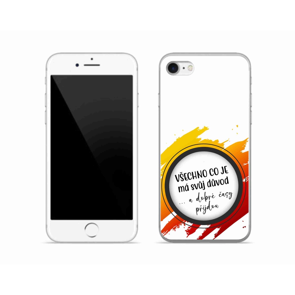 Zselés borítás mmCase iPhone SE (2020) - idézet 3 fehér háttér