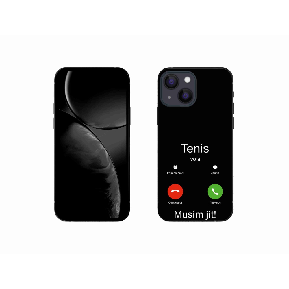 Gél borítás mmCase iPhone 13 mini 5.4 - tenisz hívások fekete háttérrel