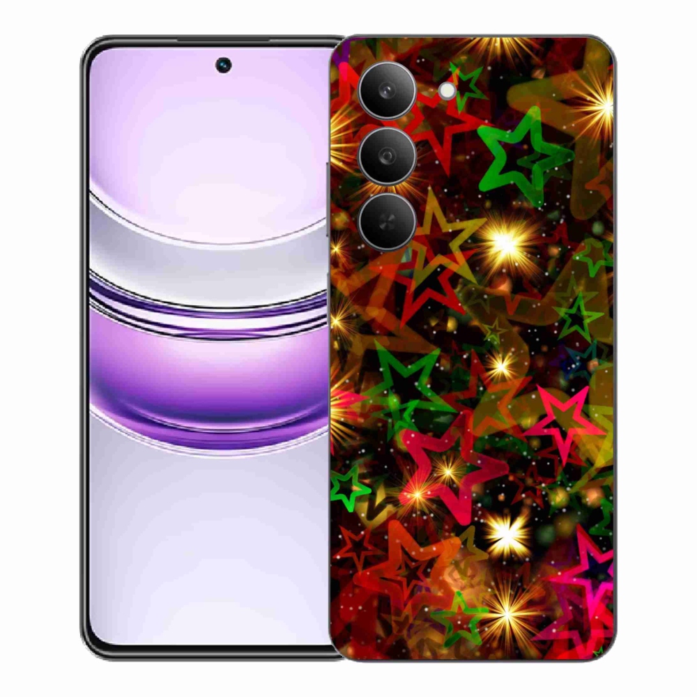 Gél borítás mmCase a Realme 14x 5G készülékhez - színes csillagok