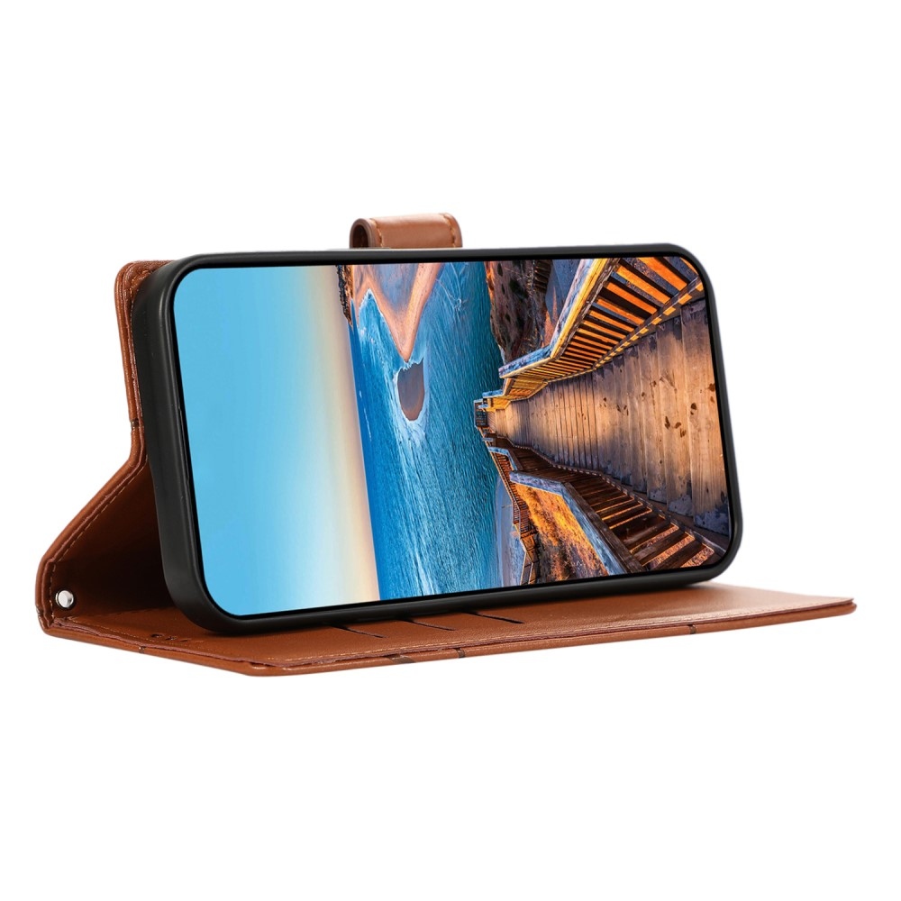 Line könyvtáska a Realme 12 5G/12x 5G készülékhez - barna színű