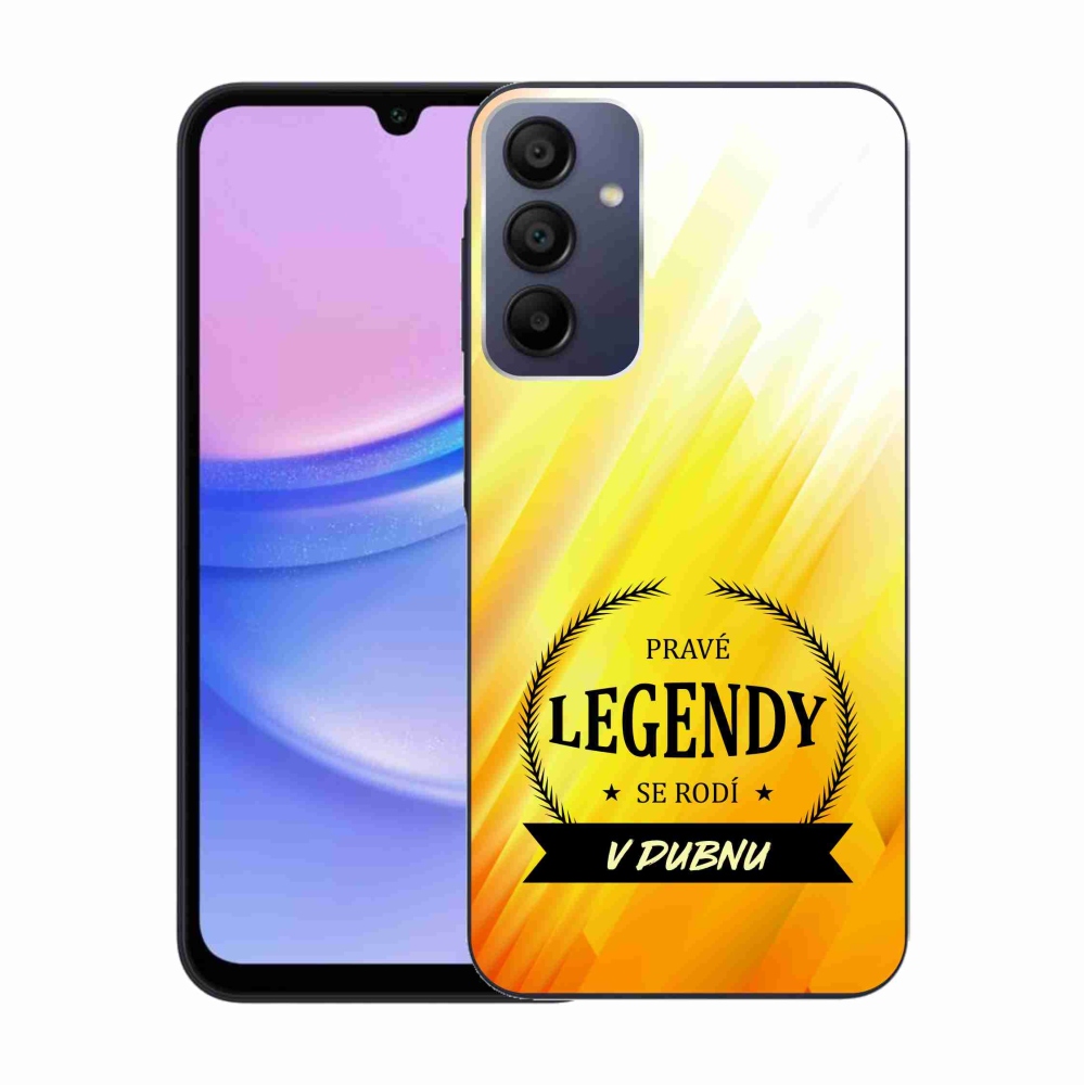 Gél borítás mmCase Samsung Galaxy A15 4G/5G - Áprilisi legendák sárga háttérrel